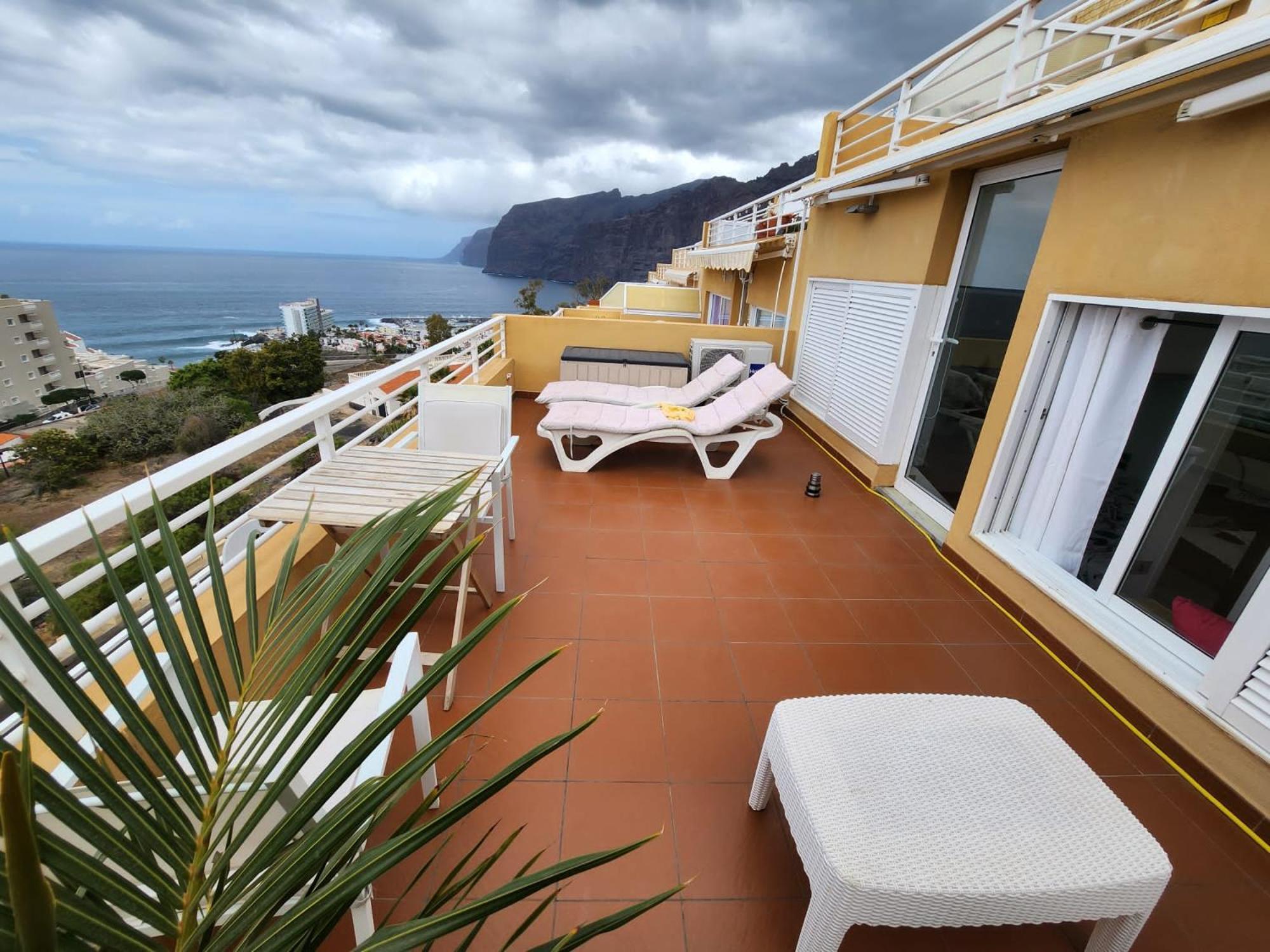 Los Gigantes,Huge Terrace,Sea View,Air Conditioning Appartement Puerto de Santiago  Buitenkant foto